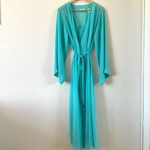 Valerie Stevens Two Piece Gown and Robe, Sz L
